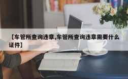 【车管所查询违章,车管所查询违章需要什么证件】